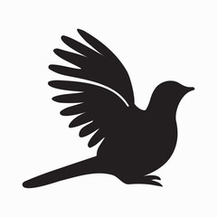 Bird Silhouette with Open Claws