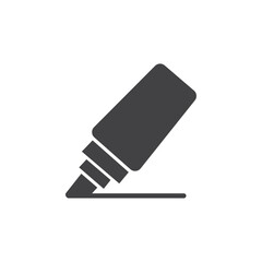 Highlighter icon Symbol mark in filled style