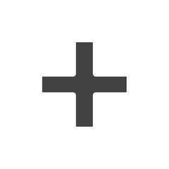 Hospital sign icon Symbol mark in filled style