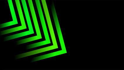 Green triangle green arrows pointing below a black background