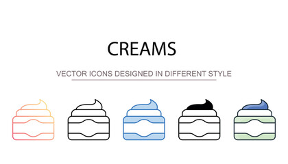 Creams icon design with white background stock illustration