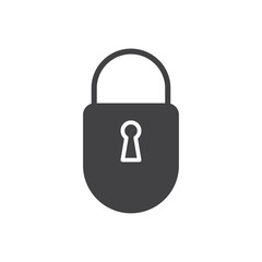 Lock icon Symbol mark in filled style