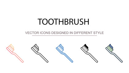 Toothbrush icon design with white background stock illustration