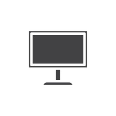Monitor icon Symbol mark in filled style