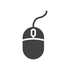 Mouse icon Symbol mark in filled style