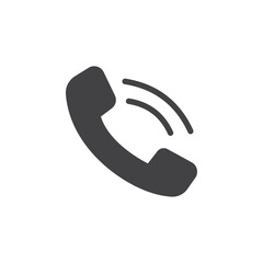 Phone call icon Symbol mark in filled style