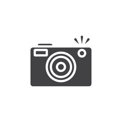 Photo Camera icon Symbol mark in filled style
