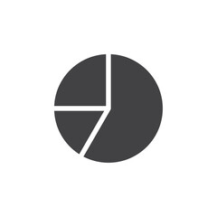 Pie chart icon Symbol mark in filled style