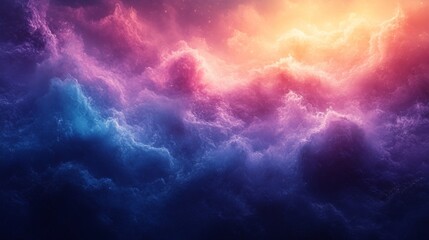 Obraz premium Celestial Dreamscape: A Vivid Abstract of Cosmic Clouds