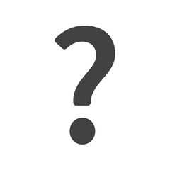 Question icon Symbol mark in filled style