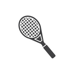 Racket icon Symbol mark in filled style