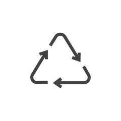 Recycle icon Symbol mark in filled style