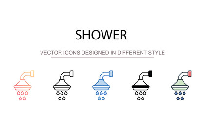 Shower icon design with white background stock illustration