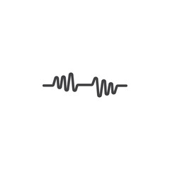 Sound wave icon Symbol mark in filled style