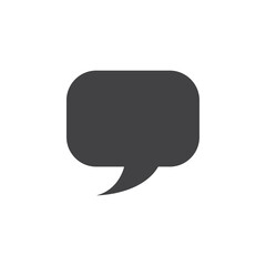 Speech bubble icon Symbol mark in filled style