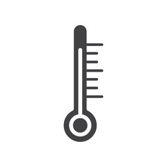 Temperature icon Symbol mark in filled style