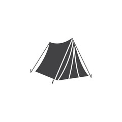Tent icon Symbol mark in filled style