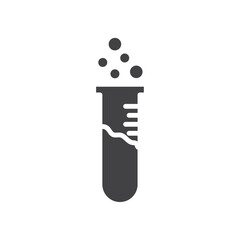 Test tube icon Symbol mark in filled style