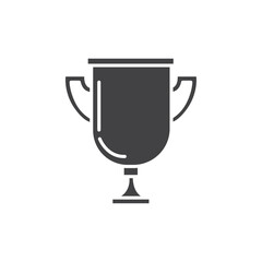 Trophy icon Symbol mark in filled style