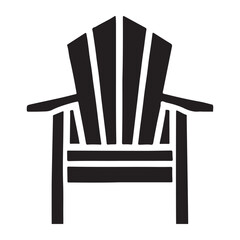Silhouette Illustration of Adirondack Chair