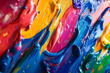 Vibrant Abstract Paint Splatters