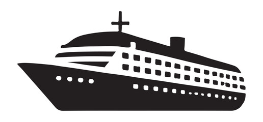 Cruise Ship Silhouette Majestic Ocean Liner