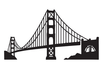 Iconic Silhouette of the Golden Gate Bridge