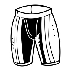 A sketchy style icon of compression shorts
