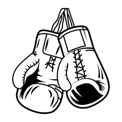 A sketchy icon of boxing gloves