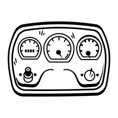 A hand drawn icon of car indicator