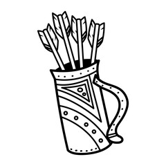 Quiver icon in hand drawn style