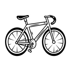 Fototapeta premium Racing cycle icon in hand drawn style
