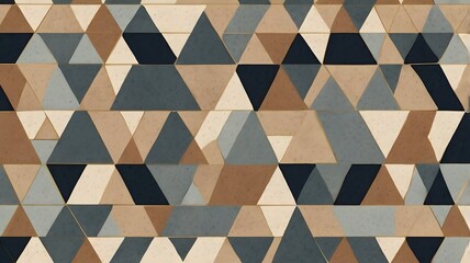 A seamless geometric pattern background featuring simple shapes like triangles, circles, and squares
