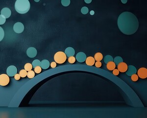 Conceptual image of a financial bridge made of mutual funds, symbolizing the journey from working life to retirement security