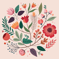 seamless pattern with flowers