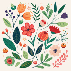 Floral seamless pattern. Vector design