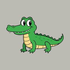 Naklejka premium alligator cartoon vector