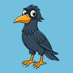 American crow bird on a branch