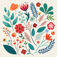 seamless pattern with flowers