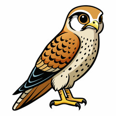 vector illustration of an American kestrel bird