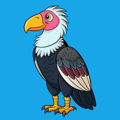 illustration of a cartoon Andean  condor