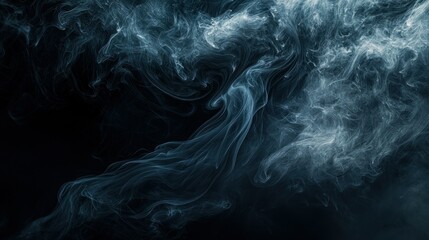 Obraz premium Abstract swirling smoke, dark background, design element. (2)