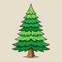 christmas tree vector illustration
