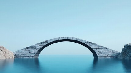Conceptual image of a financial bridge made of mutual funds, symbolizing the journey from working life to retirement security