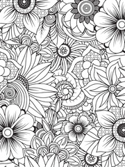 Seamless Floral Pattern with Flowers