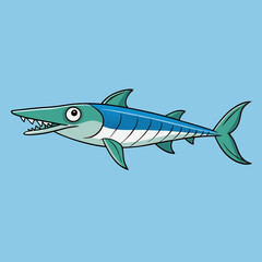 vector illustration of a shark