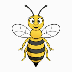 bee on white background