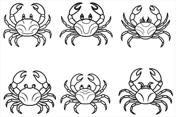 crab vector line art design