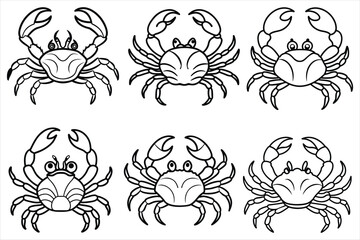 crab vector line art design