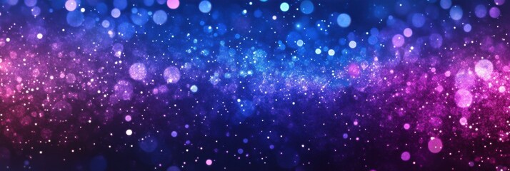 Obraz premium Magical bokeh background with pink and blue glittering lights in a dreamy effect